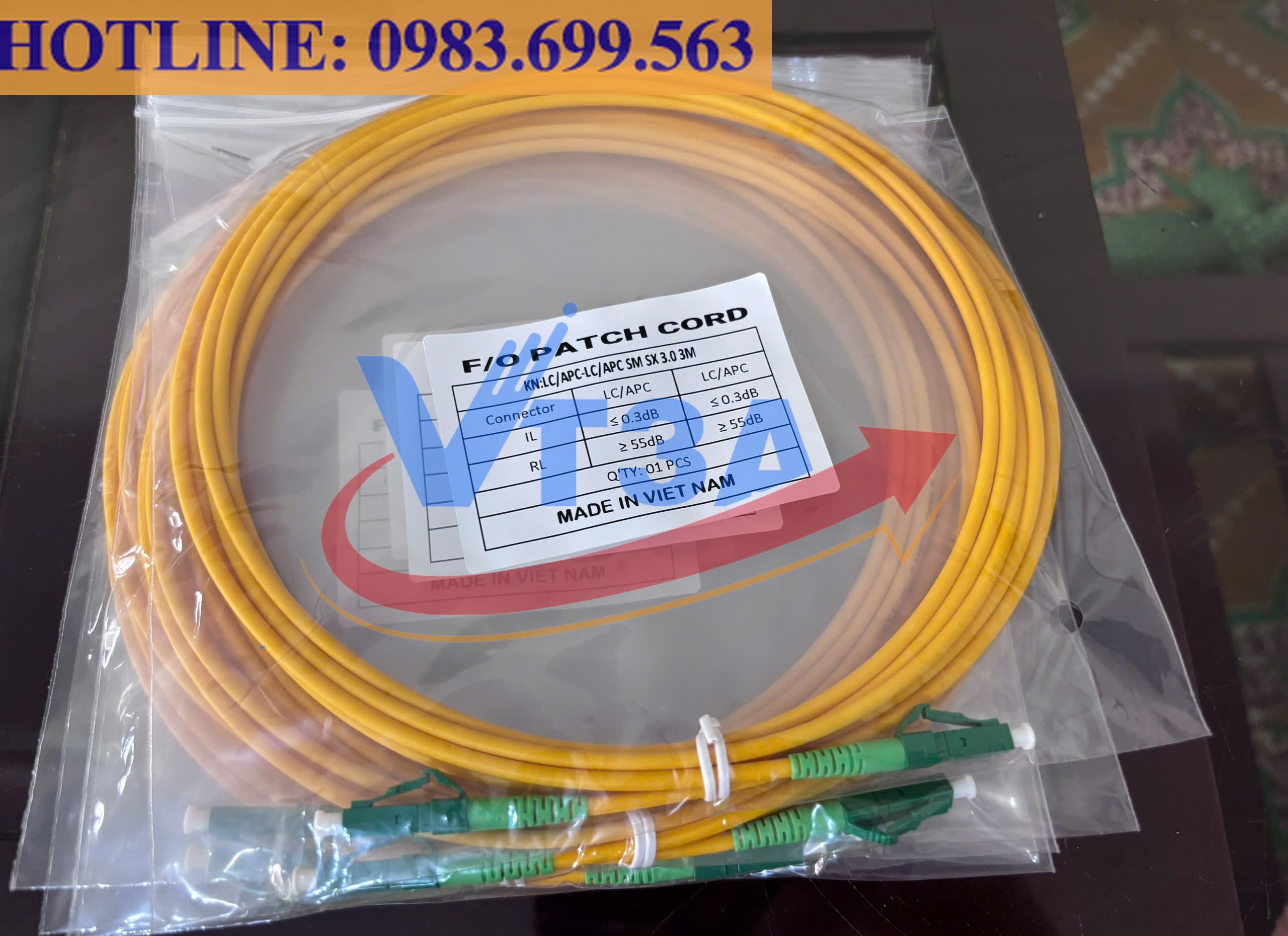 Dây nhảy quang LC/APC-LC/APC singlemode