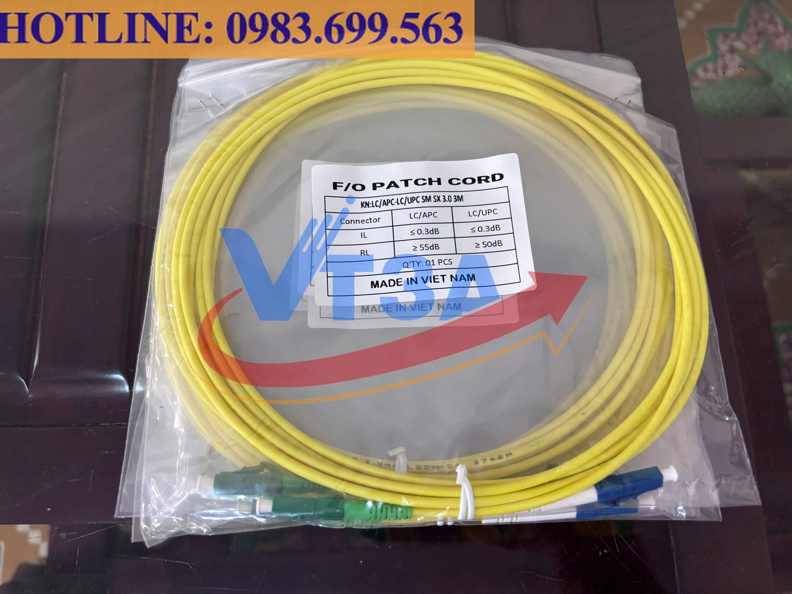 Dây nhảy quang LC/APC-LC/UPC singlemode