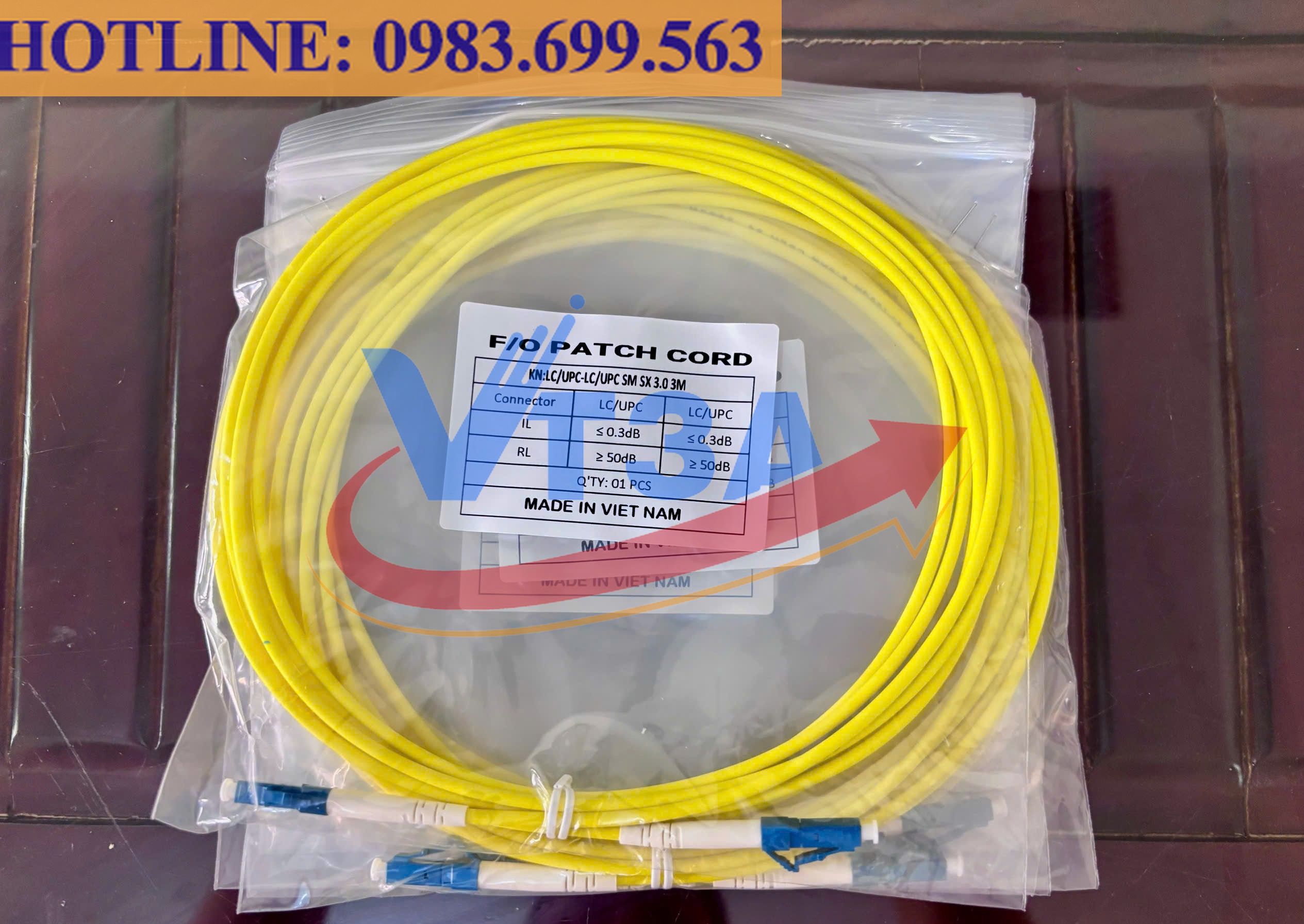 Dây nhảy quang LC/UPC-LC/UPC 1 sợi