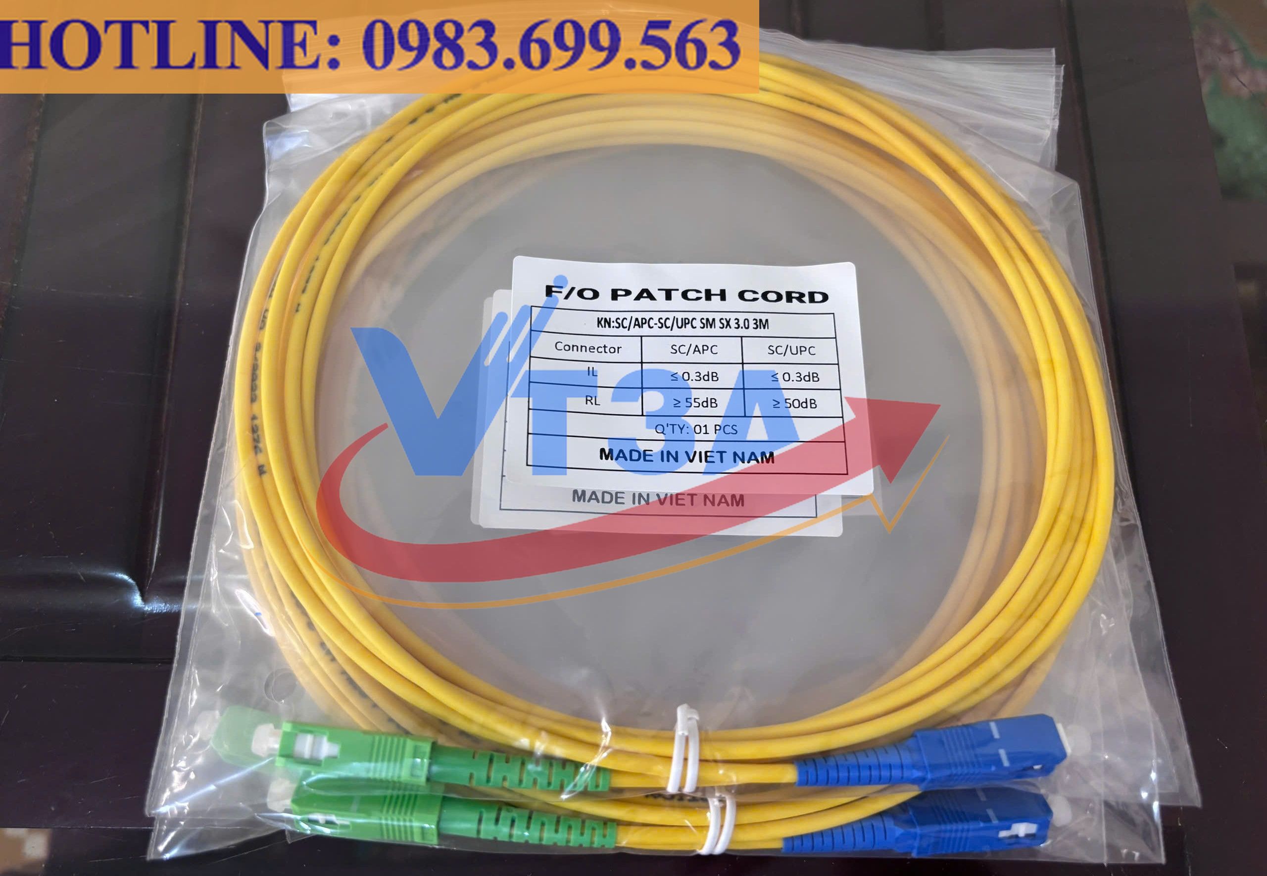 Dây nhảy quang SC/APC-SC/UPC singlemode