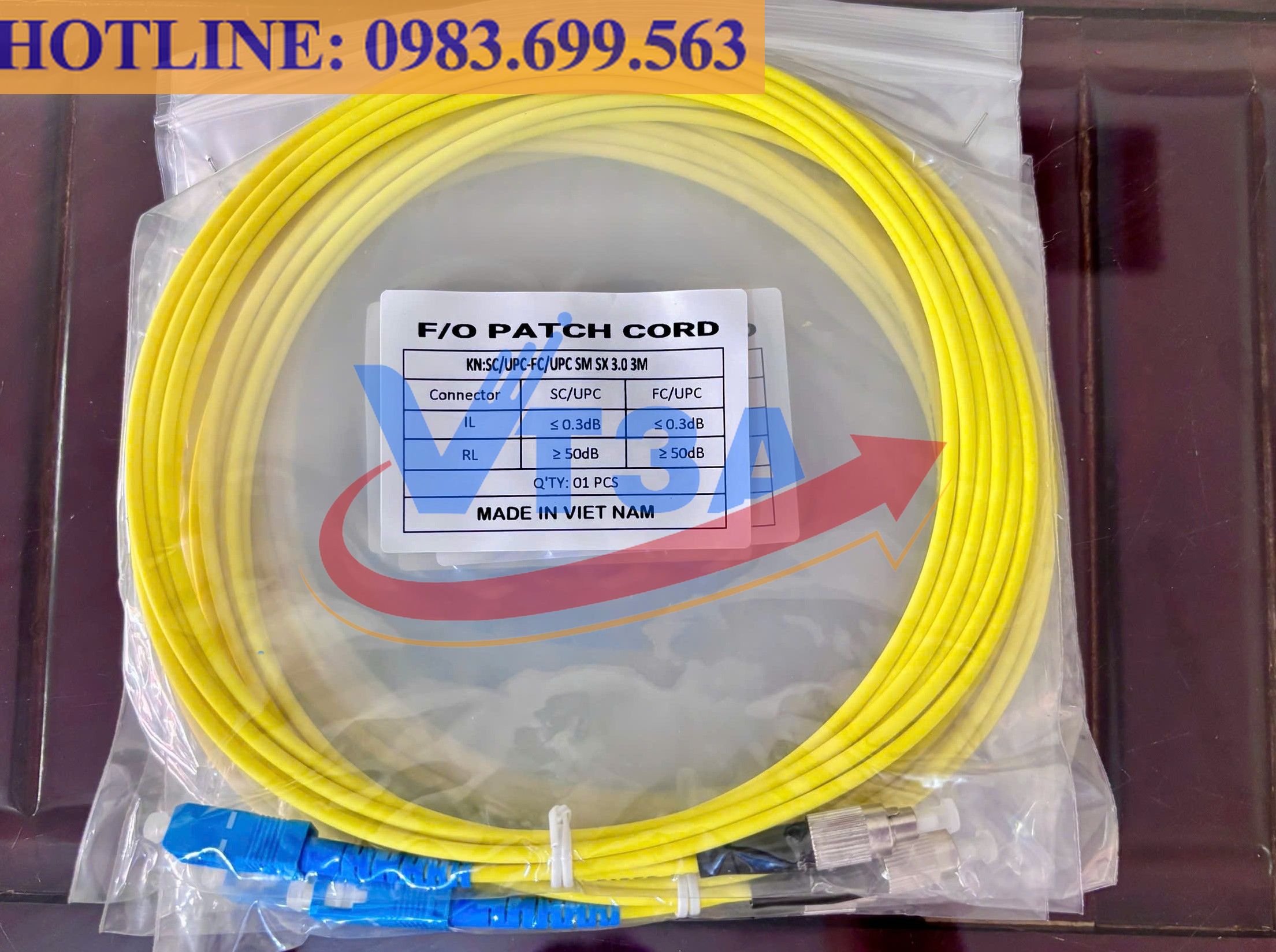 Dây nhảy quang singlemode SC/APC-FC/APC