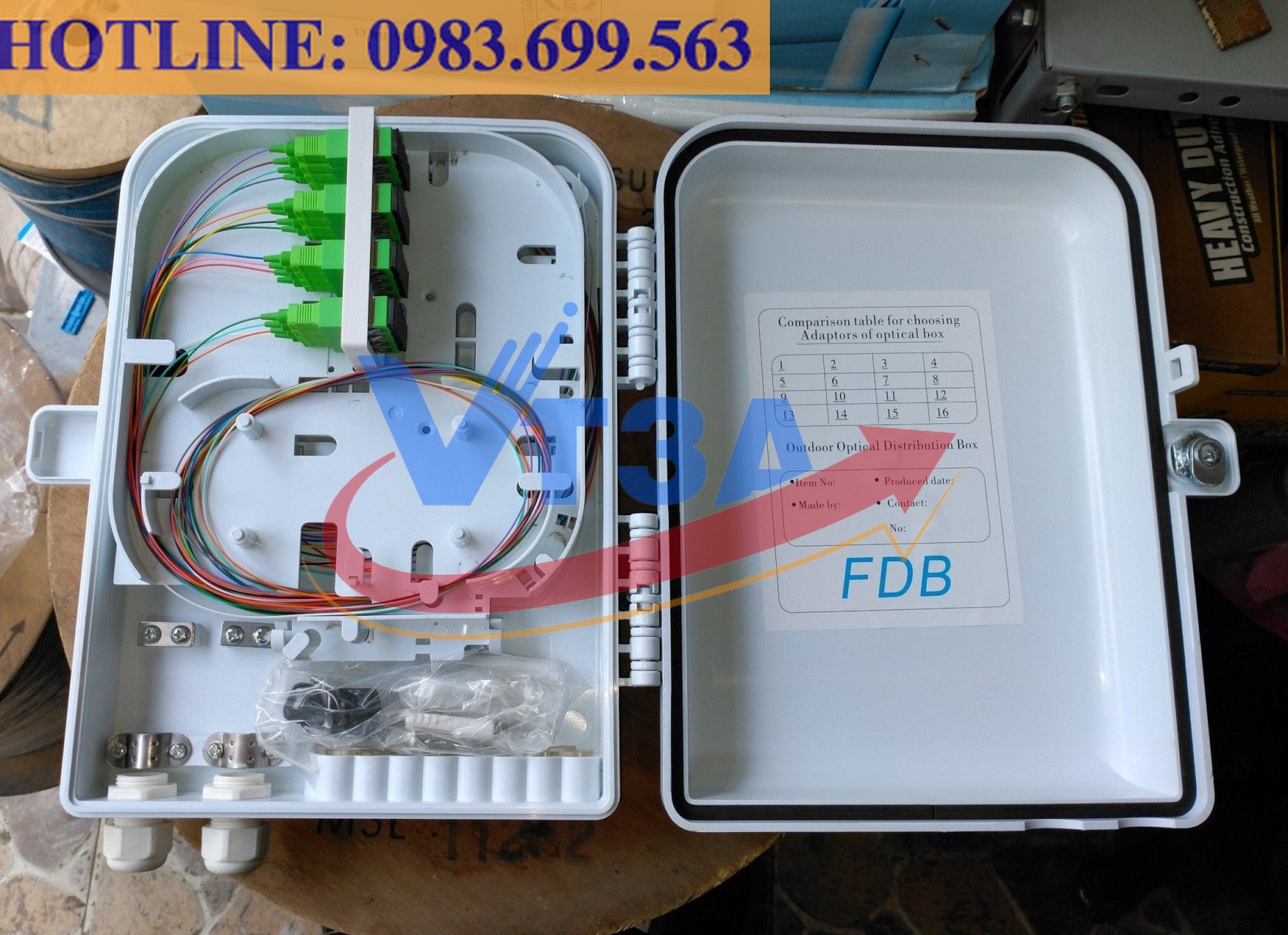 Hộp phối quang ODF 8Fo 8 core 8 sợi Singlemode